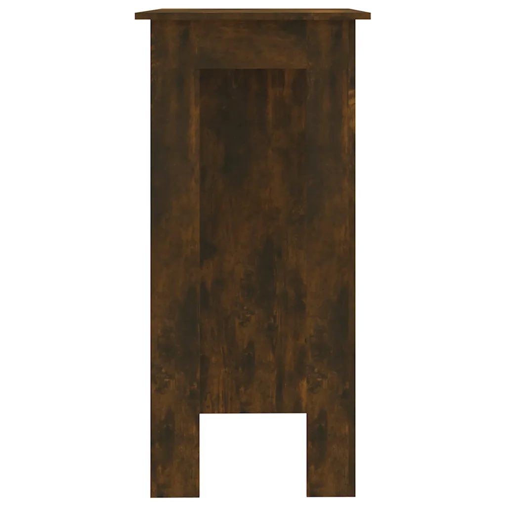 Tavolino da Bar con Ripiani Rovere Fumo 102x50x103,5 cm 812963