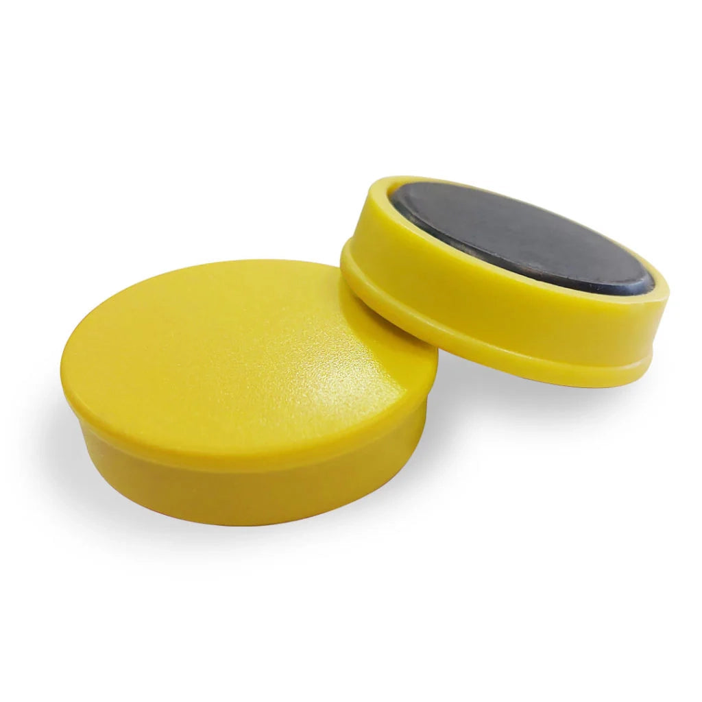 Kit 10 magneti Colorati per lavagne bacheche frigorifero - Giallo
