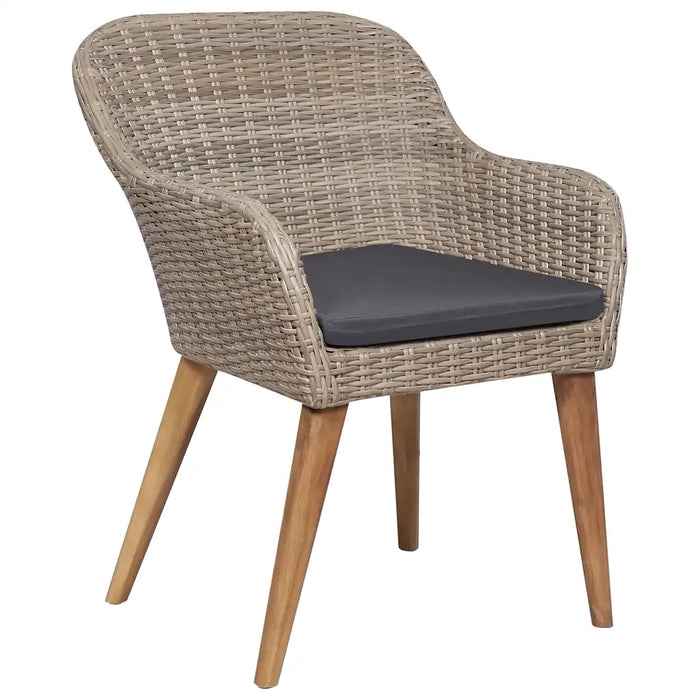 Set Mobili da Pranzo per Giardino 7 pz Marrone cod mxl 40761