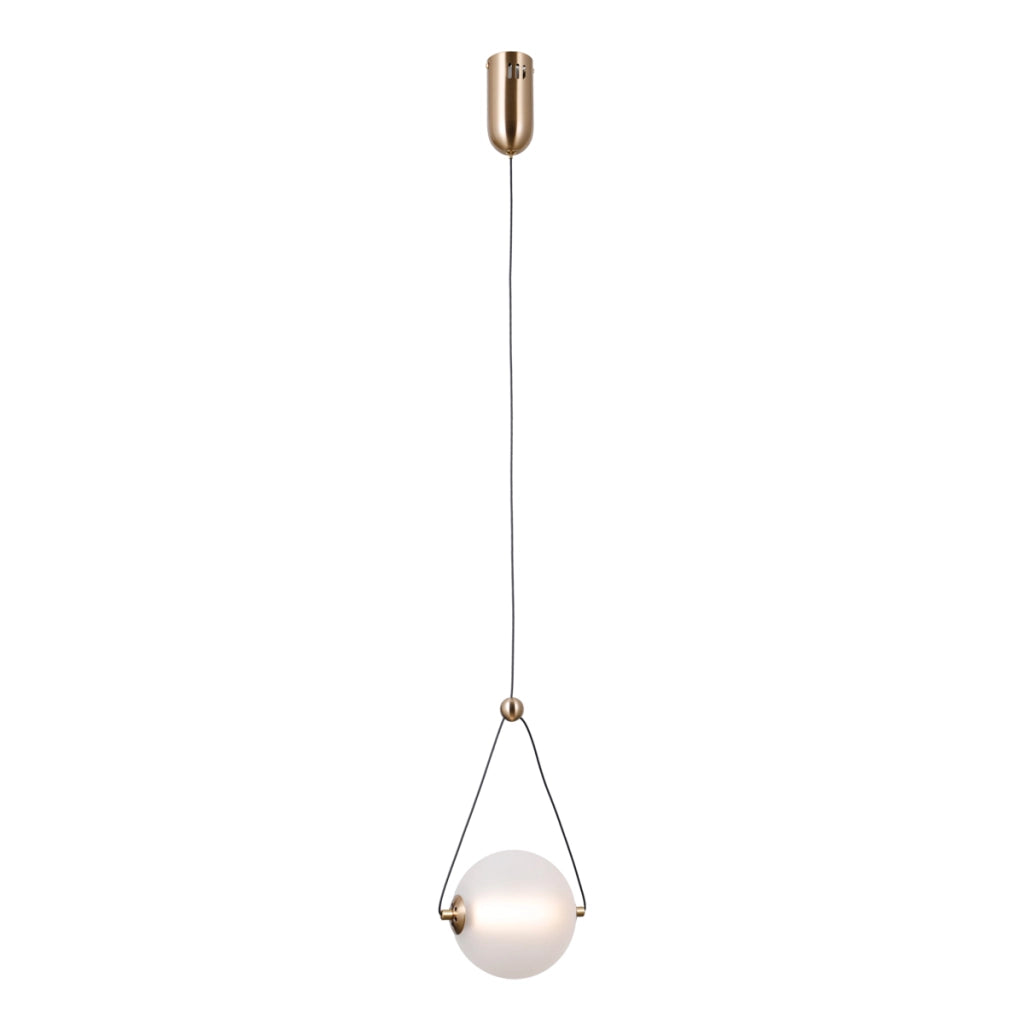 Lampada a sospensione Rastia LED 6W oro opale Ø15 Italux
