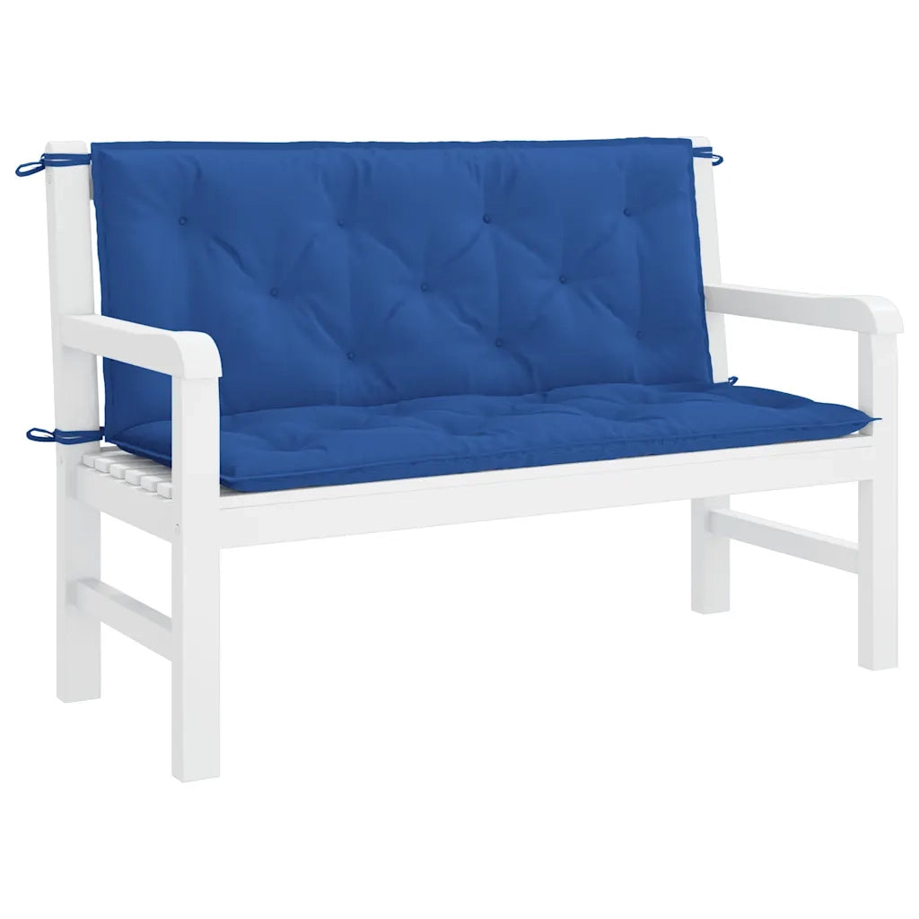 Cuscini per Panca 2 pz Blu 120x50x7 cm in Tessuto Oxford 315014