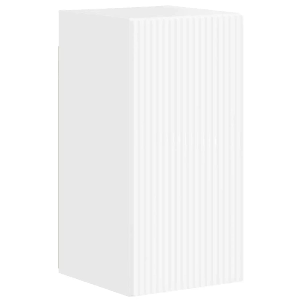 Set mobile TV 4 pcs Bianco Lucido Legno multistrato