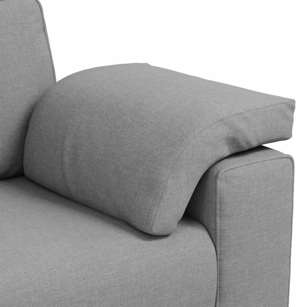 Divano 3 pcs Grigio Nuvola 219 x 80 x 82 cm Tessuto misto lino 3324666