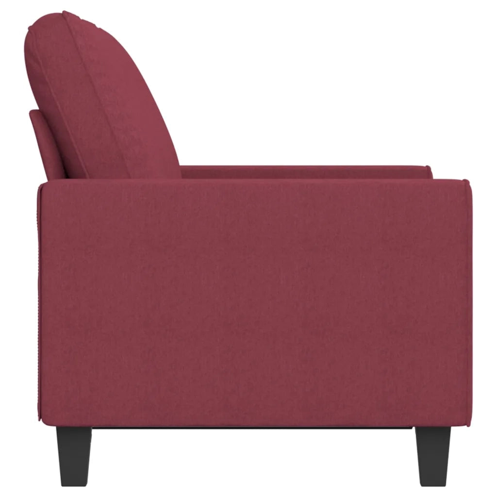 Divano a 2 Posti Rosso Vino 120 cm in Tessuto 359389