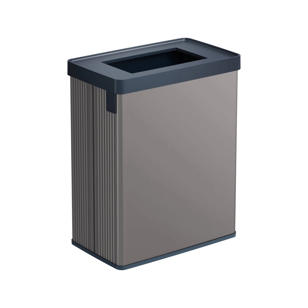 Pattumiera Longueuil, Cestino portarifiuti, Bidone per raccolta differenziata, Mobile per spazzatura, 44x27 h69 cm, Grigio scuro