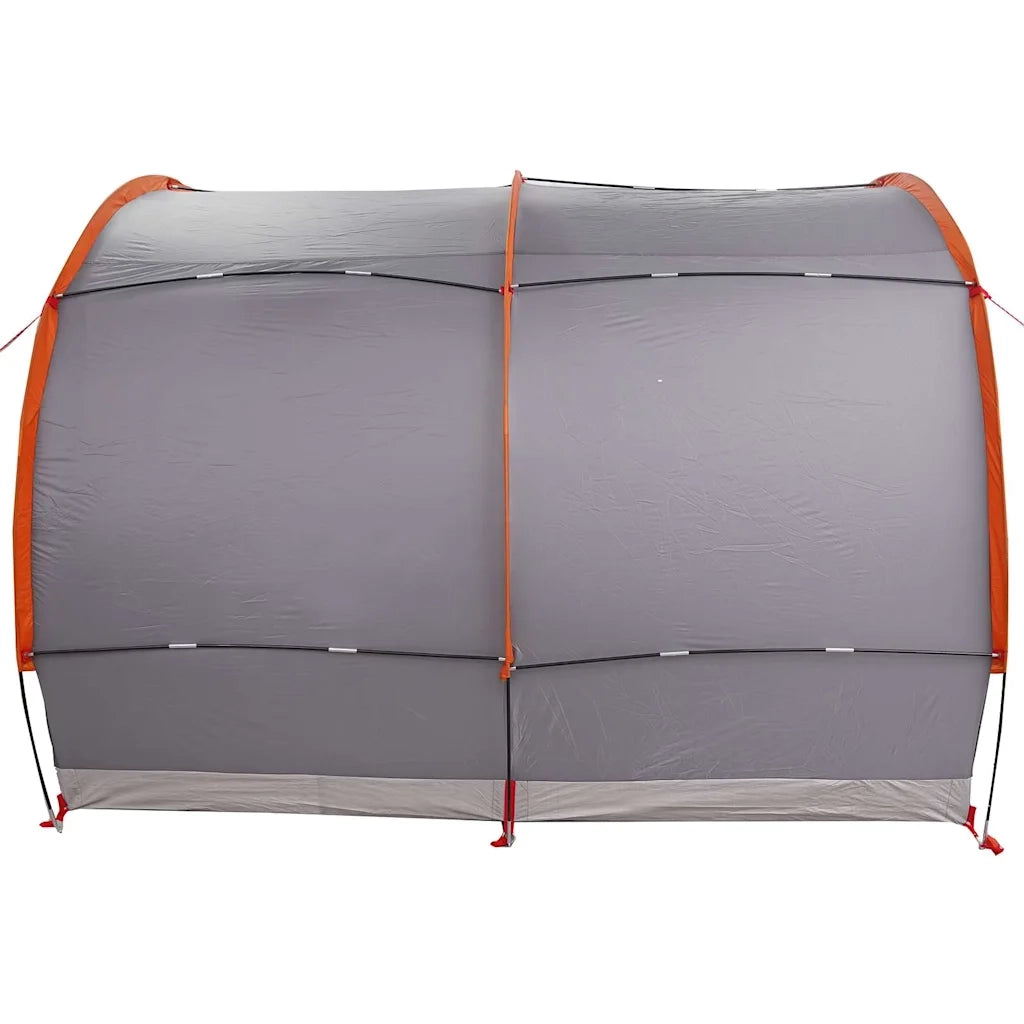 vidaXL Tenda porta biciclette Grigio e arancione 256 x 222 x 182 cm