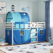 Letto a Castello senza Materasso Blu 90x190cm Massello Pino 3284031
