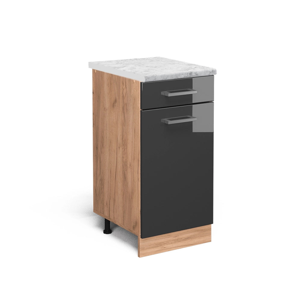 Vicco Mobiletto base per cucina Antracite lucido 40 cm PL Marmo