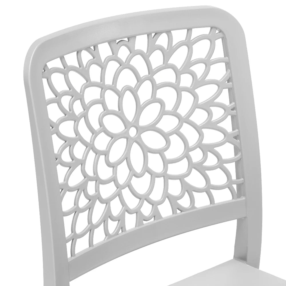 Sedia in polipropilene TICHE, impilabile, resistente ai raggi UV, design moderno, ideale per sala da pranzo, cucina, sala d’attesa, bar, ristoranti o giardino, colore Bianco