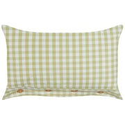 Cuscino decorativo a quadretti verde oliva e bianco con bottoni 40 x 60 cm soggiorno camera da letto