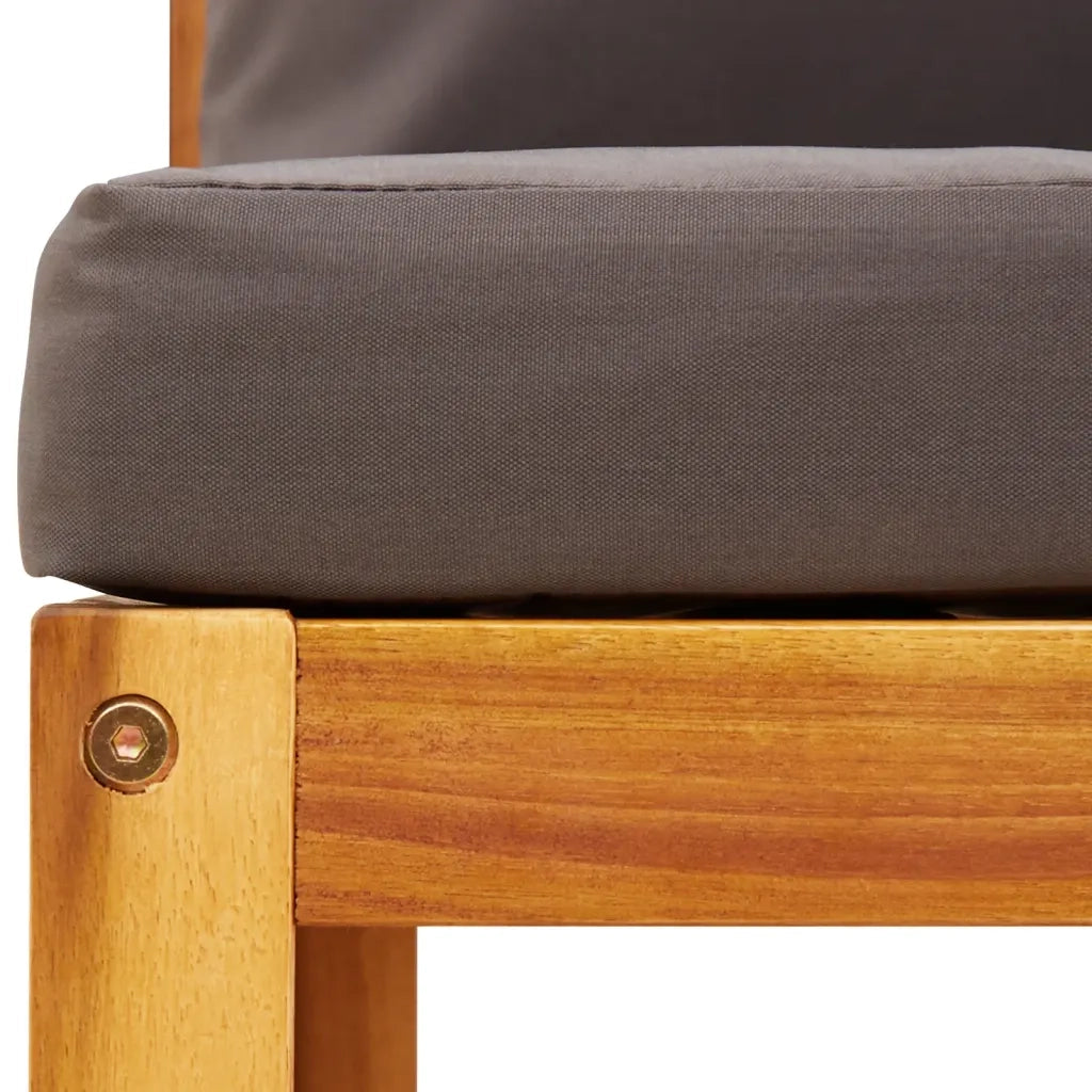 Divani da Giardino Angolari con Cuscini 2 pz in Legno di Acacia e Rattan