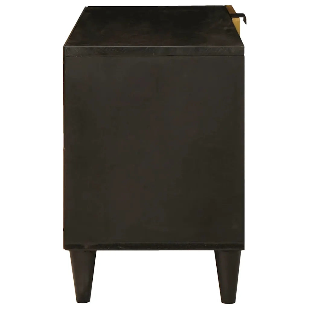 Mobile TV Nero e Oro 80 x 33 x 46 cm Legno multistrato 4017843