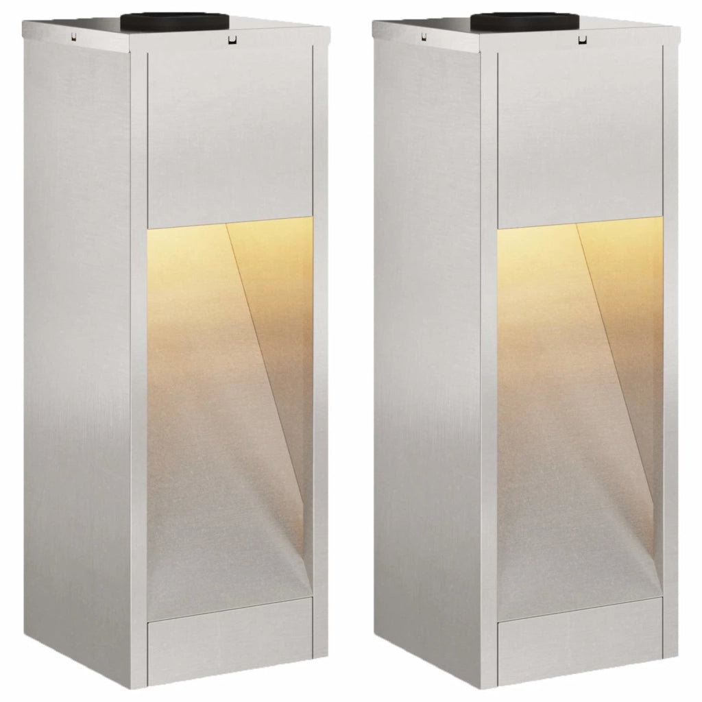 Lucina LED Solare da Percorso 2 pz Argento CFW4094411