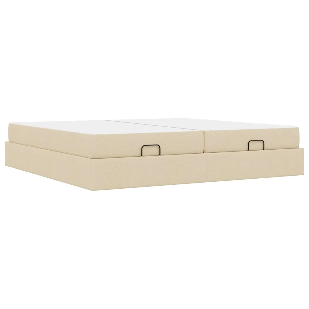 Struttura letto con materasso con materasso 2 pcs Crema Tessuto 3399520