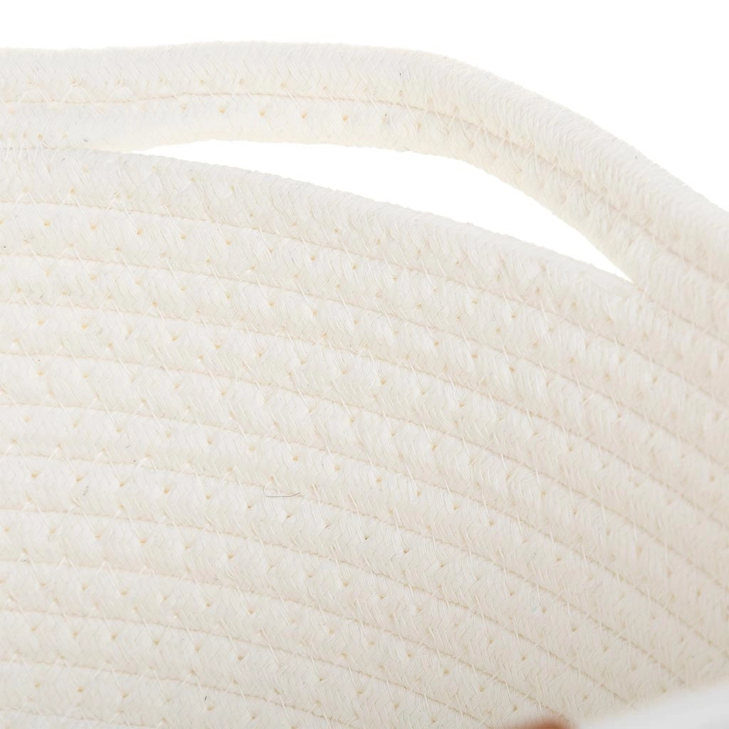 Cestino in cotone bianco D32,5x13