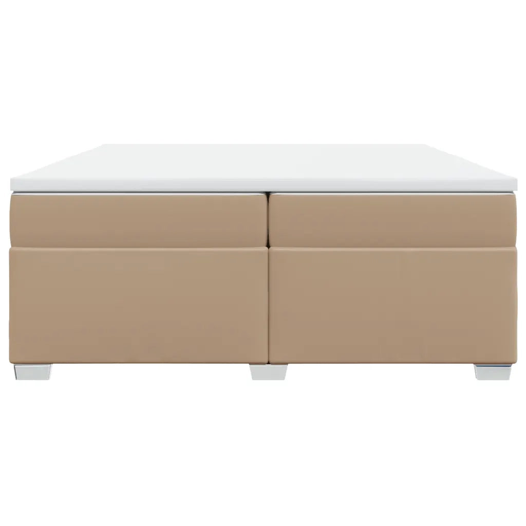 Giroletto a Molle con Materasso Cappuccino 200x200cm Similpelle 3285228