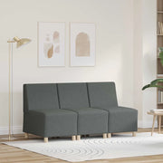 Unità di Divano Modulare Senza Braccioli 3 pcs Grigio scuro