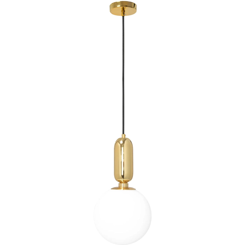 Lampada Da Soffitto Pensile Di Vetro Metallico Oro Gold APP474-1CP