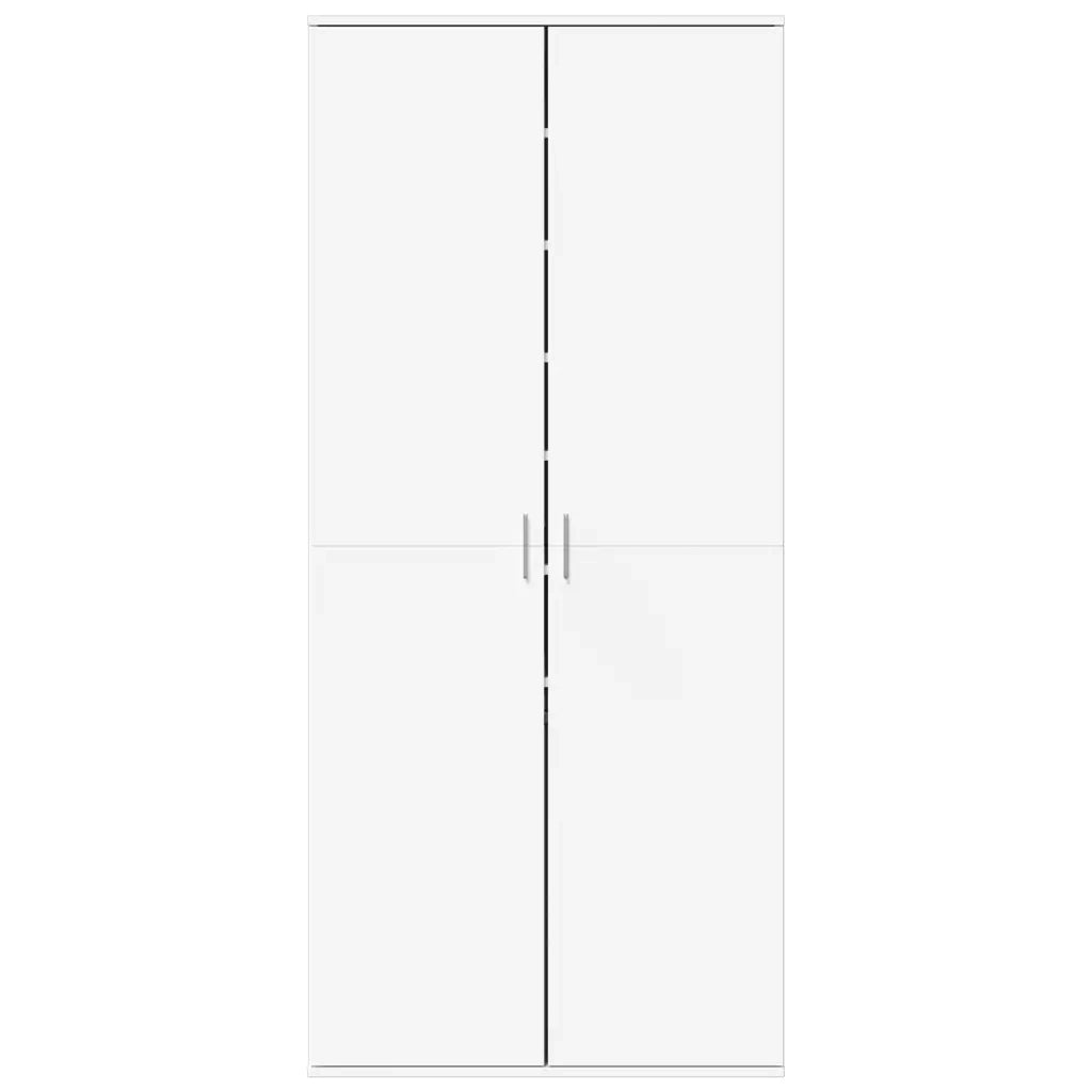 Scarpiera-Scaffale per scarpe Bianca 80x39x178 cm in Legno Multistrato