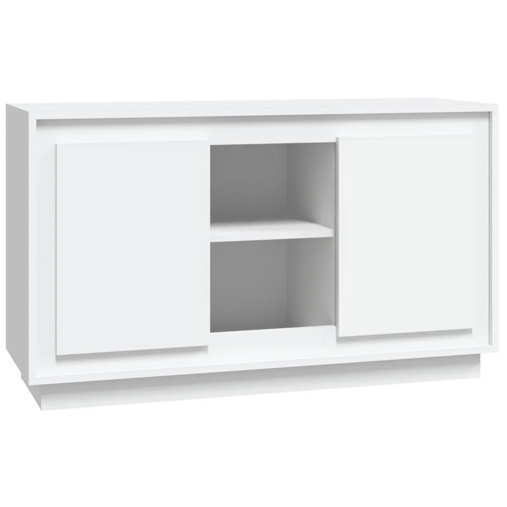 Credenza | Madia | Buffet da pranzo | Armadio da pranzo Bianca 102x35x60 cm in Legno Multistrato