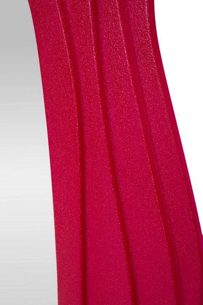 Specchio Pregola, Specchiera, Articolo d'arredo a muro, Decorazione con specchio, 90x4 h165 cm, Fucsia