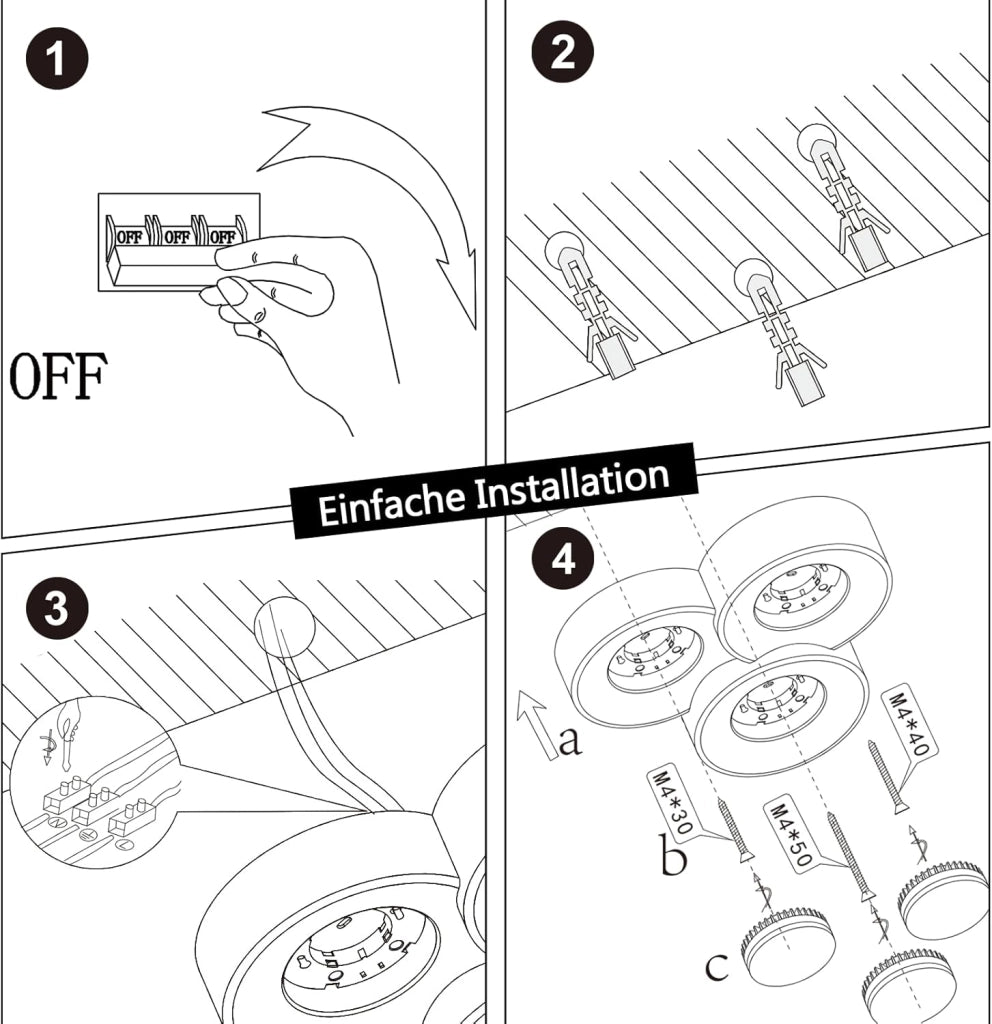ZMH Lampada da soffitto faretto moderno GU10 bianco per cucina soggiorno