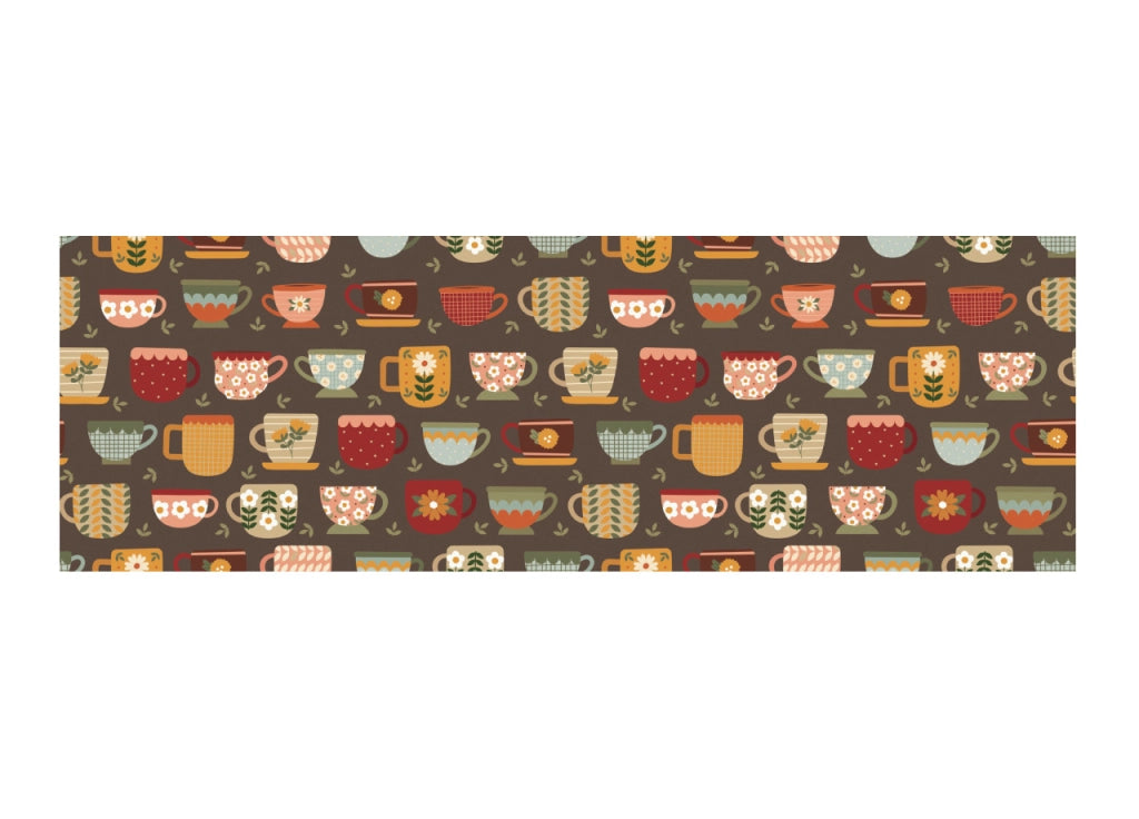 Tappeto Passatoia Cucina Antiscivolo Linea Futura Tea Party By Suardi - 52x140 - Tea Party