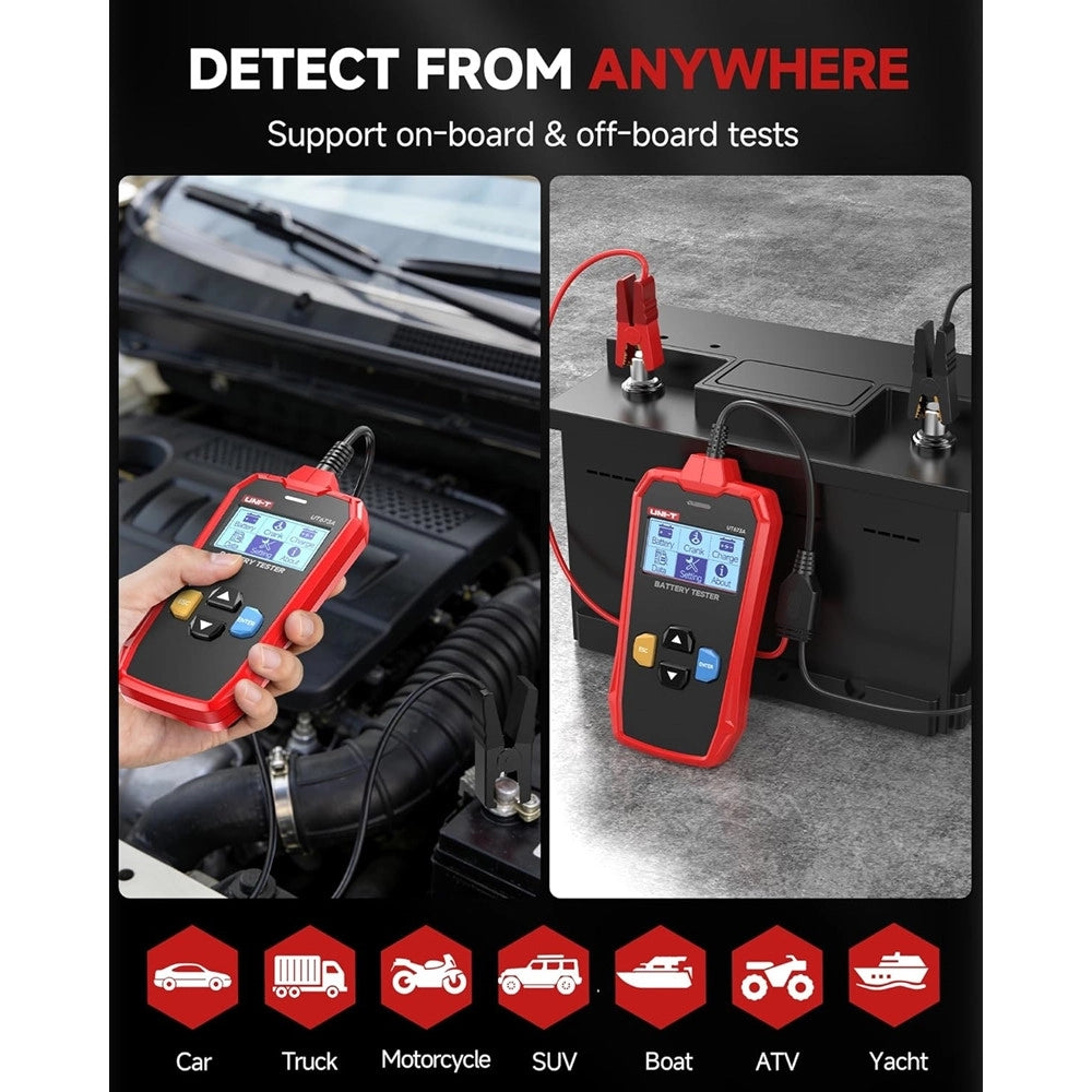 Trade Shop - Tester Per Batterie Ut673a Auto Analizzatore Carica Tensione Batteria 12v 24v Scansione -