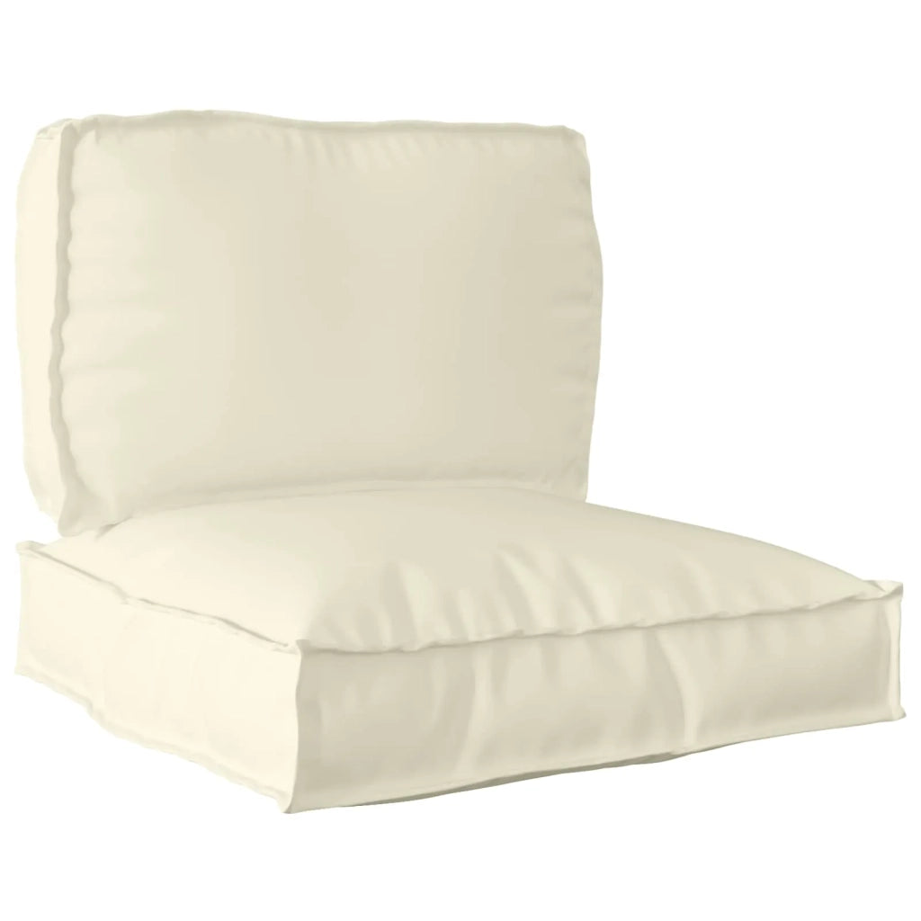 Set di Cuscini per Pallet 2 pcs Crema Tessuto Oxford 3329061