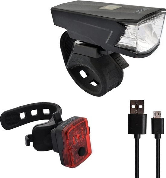 Illuminazione a LED per bicicletta - conforme alla normativa StVZO - 30 LUX 5 Candela - lampo anteriore lampo posteriore riflettore