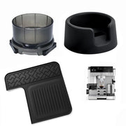 Coperchio in silicio + base della macchina per caffè + contenitore per polvere, protegge la superficie superiore, antiscivolo, impermeabile all'acqua e resistente al calore, adatto per accessori del caffettiere Espresso ES601
