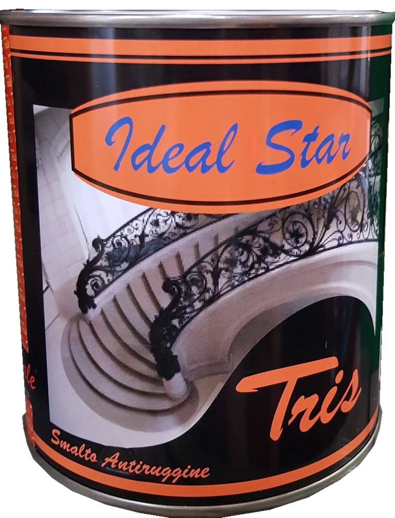 SMALTO ANTIRUGGINE 'TRIS' IDEAL STAR 0,750 lt - Verde bottiglia - IDEAL STAR
