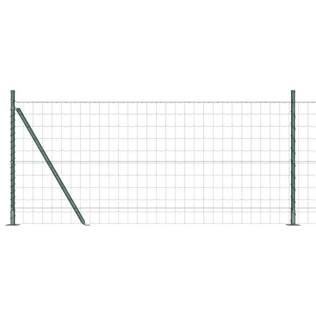 Recinzione da Giardino | Recinzione con Posto Verde 1 x 25 m Acciaio e PVC