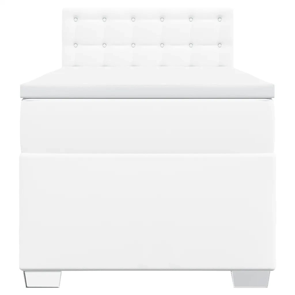 Giroletto a Molle con Materasso Bianco 80x200 cm in Similpelle 3288397