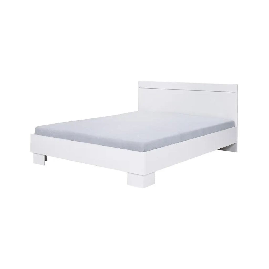 Letto COMO - 2 piazze 160x200 cm con rete a doghe - Colore bianco