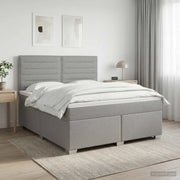 Letto box spring con materasso Grigio Chiaro 140 x 190 cm 3453395