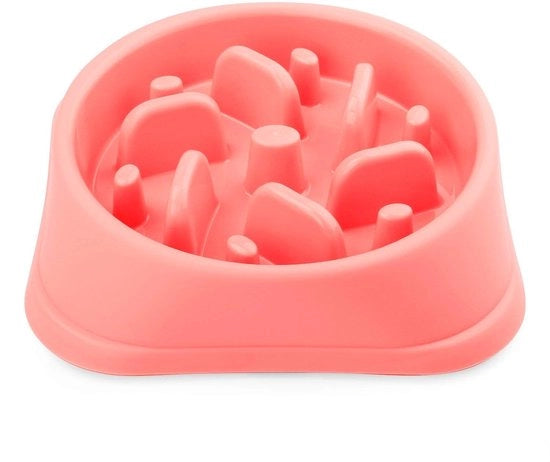Bowl da viaggio per cani e gatti, ciotola anti-slip per un pasto lento, ciotola interattiva, ecosostenibile, duraturo, ciotola per cani sicura 20 cm (rosa)