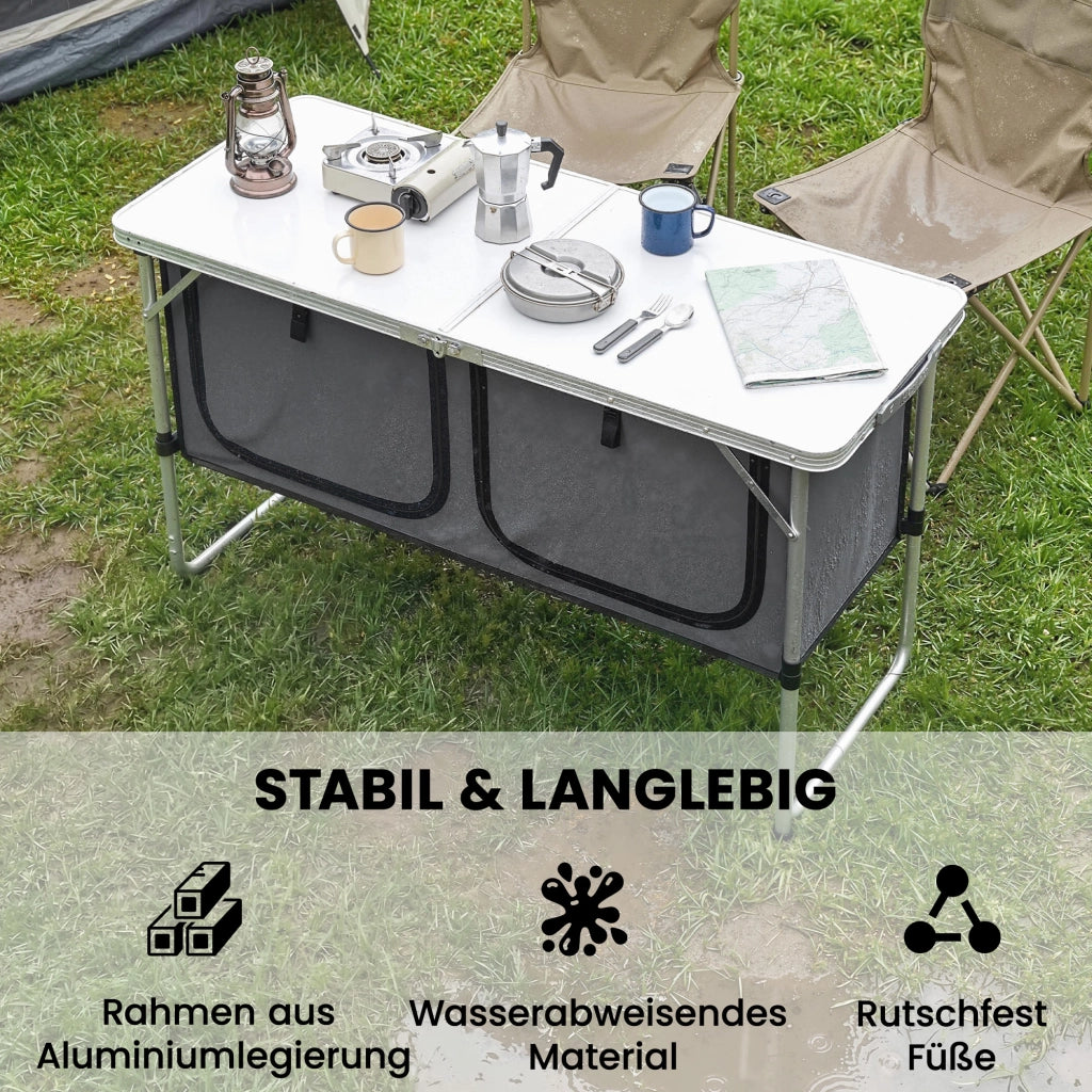 Cucina da Campeggio Pieghevole ¨C Zephmum ¨C Grigio Argentato