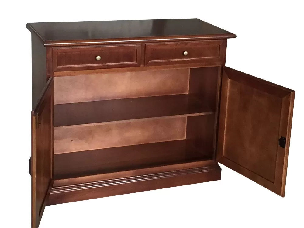 Madia credenza arte povera in legno 2 ante tinta noce 105x42x85 (384) - Mobili 2G