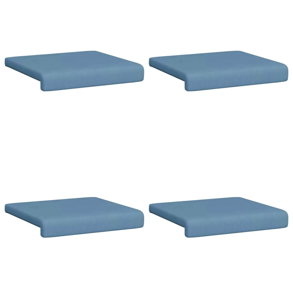 Cuscino per panchina 4 pcs corduroy Blu Profondità 35 cm 42043138
