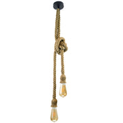 Lampada a sospensione Polux Rope doppia E27 crema 150cm