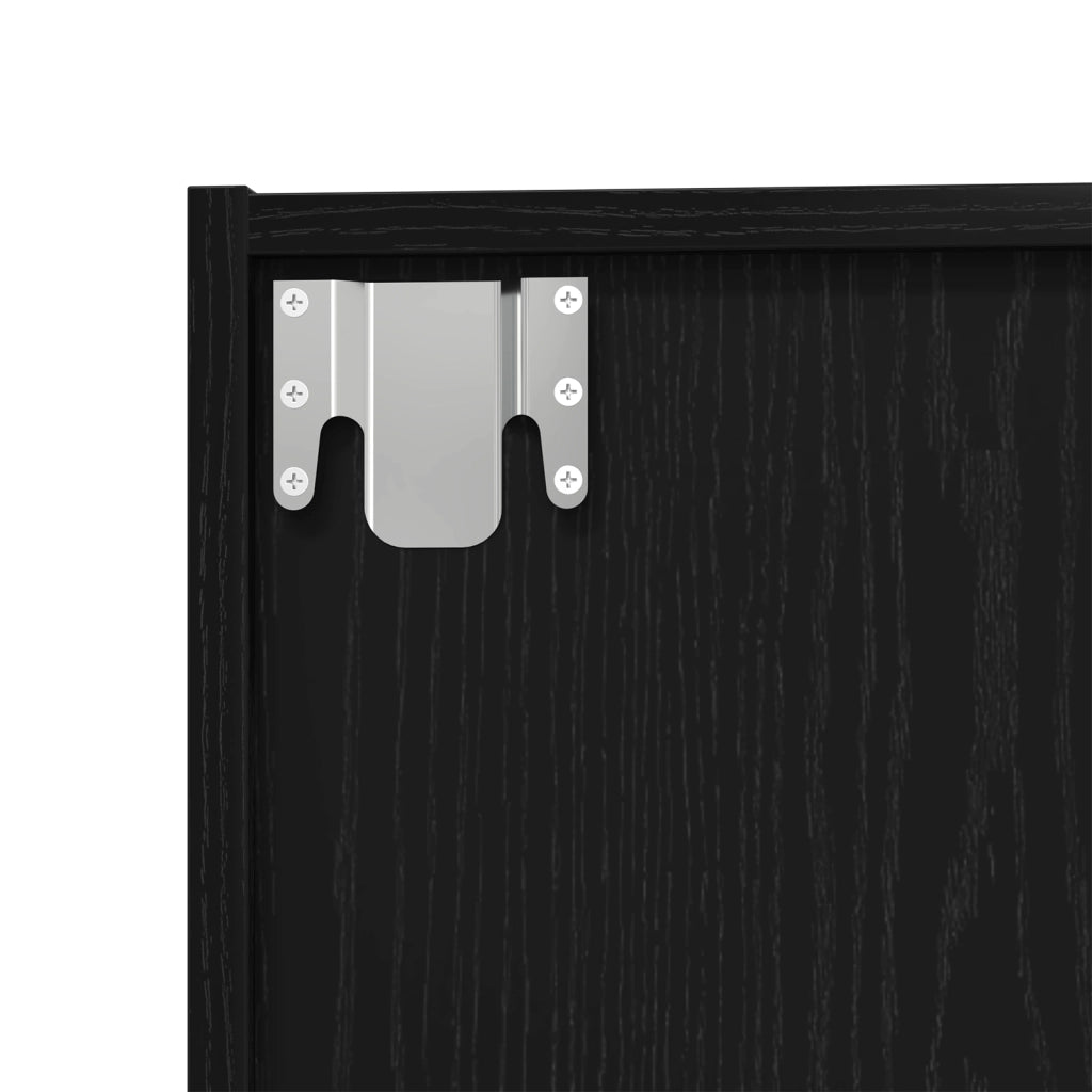 Cabinet per Libri/Cabinet per TV Rovere Nero 36x30x143 cm