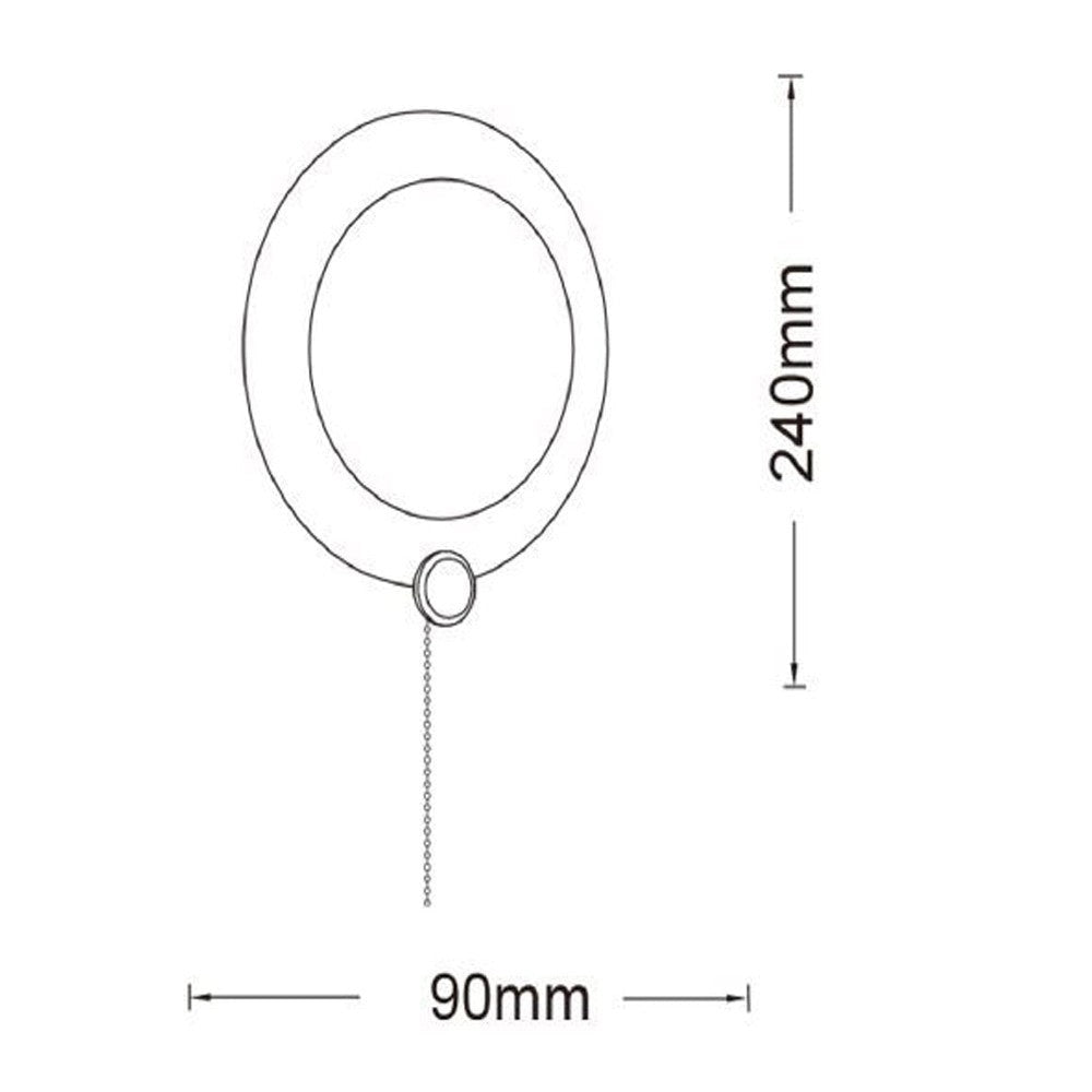 Applique LED da interno moderna 10W 550lm con catenella oro – Lampada da parete rotonda design minimal, luce calda naturale fredda CCT switch 220V