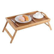 Dienblad per Colazione in Bambù - Tavolo da Caffè con Braccio Telescopico - Tavolo Portatile per Cucina - Tavolo da Caffè per Laptop - Materiale Sostenibile