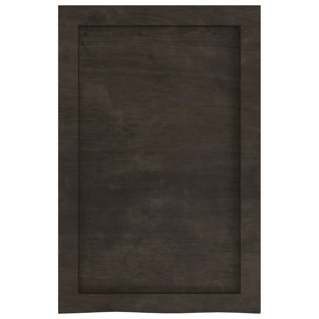 Ripiano Marrone Scuro 40x60x(2-4) cm Massello Rovere Trattato