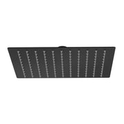 Soffione quadrato 25 x 25 cm nero opaco - serie Giove