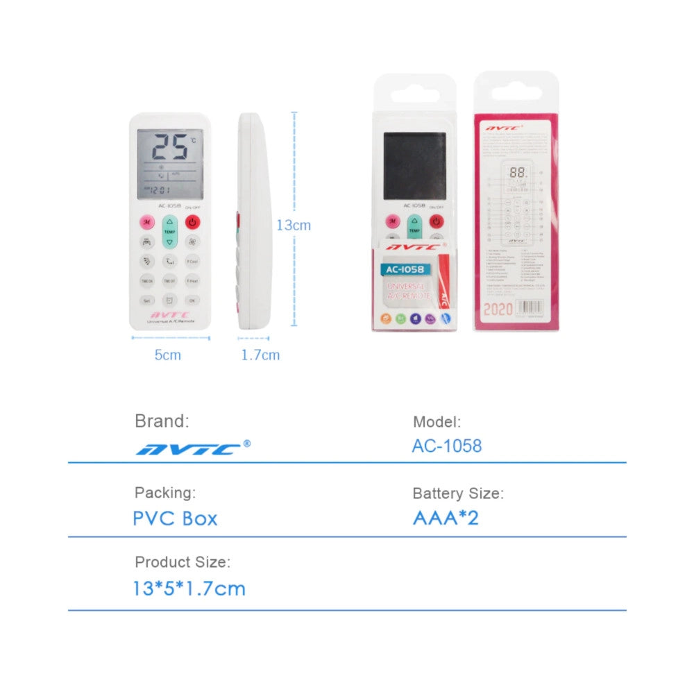 Trade Shop - Telecomando Universale Sostitutivo Condizionatore D'aria Climatizzatore Q-yk1058 -