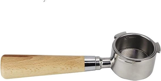 Portafiltro senza fondo 51mm per macchine del caffè EC680 EC685 - Manico in acciaio inox con 3 fori - Accessorio da caffè professionale