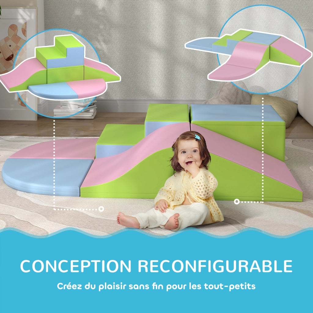 Parco motricit¨¤ 6 pezzi in schiuma EPE per bambini ¨C zephmum ¨C multicolore