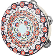 Tamburo a Mano 20,24 cm - Tamburo in Legno - Cimbali Metallici - Impermeabile - Protezione di Rabbocco